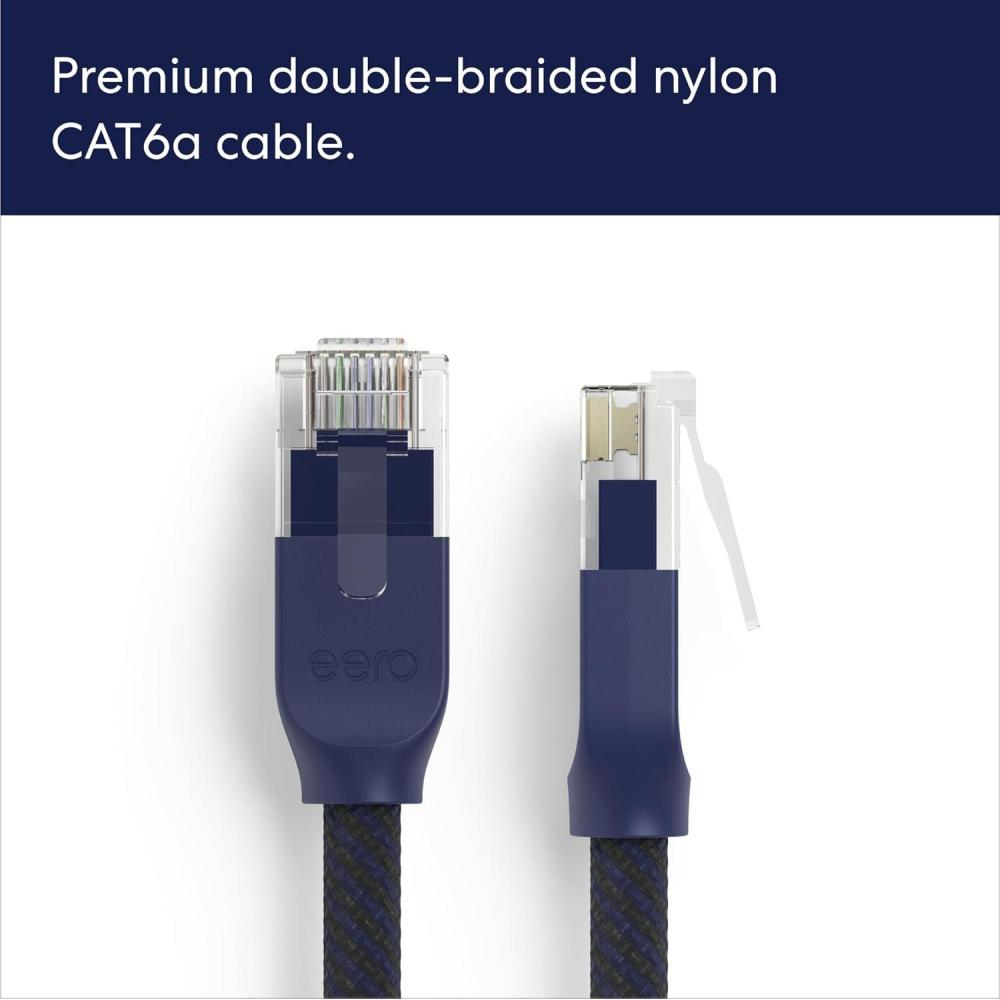 image:imageAmazon eero CAT6a Ethernet cable Supports 10 gigabit speeds 6 inch 5pack Midnight Blue