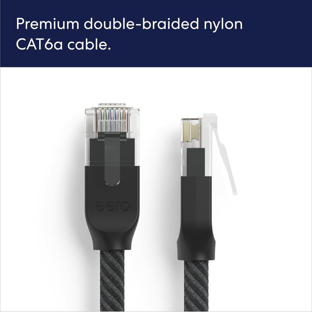 image:imageAmazon eero CAT6a Ethernet cable Supports 10 gigabit speeds 6 inch 5pack Titanium Black
