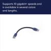 Amazon eero CAT6a Ethernet cable – Supports 10 gigabit+ speeds, 6 inch, 5-pack, Midnight Blue
