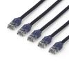 Amazon eero CAT6a Ethernet cable – Supports 10 gigabit+ speeds, 6 inch, 5-pack, Midnight Blue