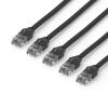 Amazon eero CAT6a Ethernet cable – Supports 10 gigabit+ speeds, 6 inch, 5-pack, Titanium Black
