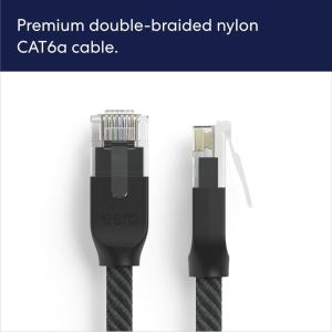 Amazon eero CAT6a Ethernet cable – Supports 10 gigabit+ speeds, 6 inch, 5-pack, Titanium Black